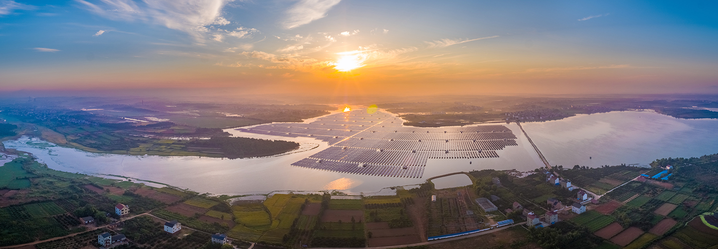 www.LEHU.com’s 123.235 MW Fishery-solar Hybrid PV Power Generation Project in Poyang, Jiangxi Province